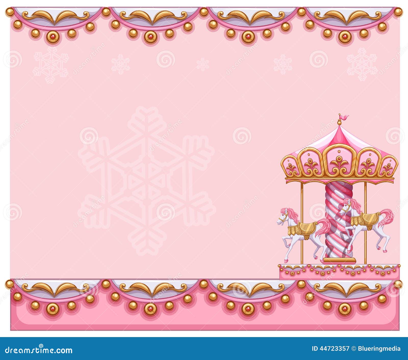 A Stationery Template With A Merry-go-round Ride Stock ...