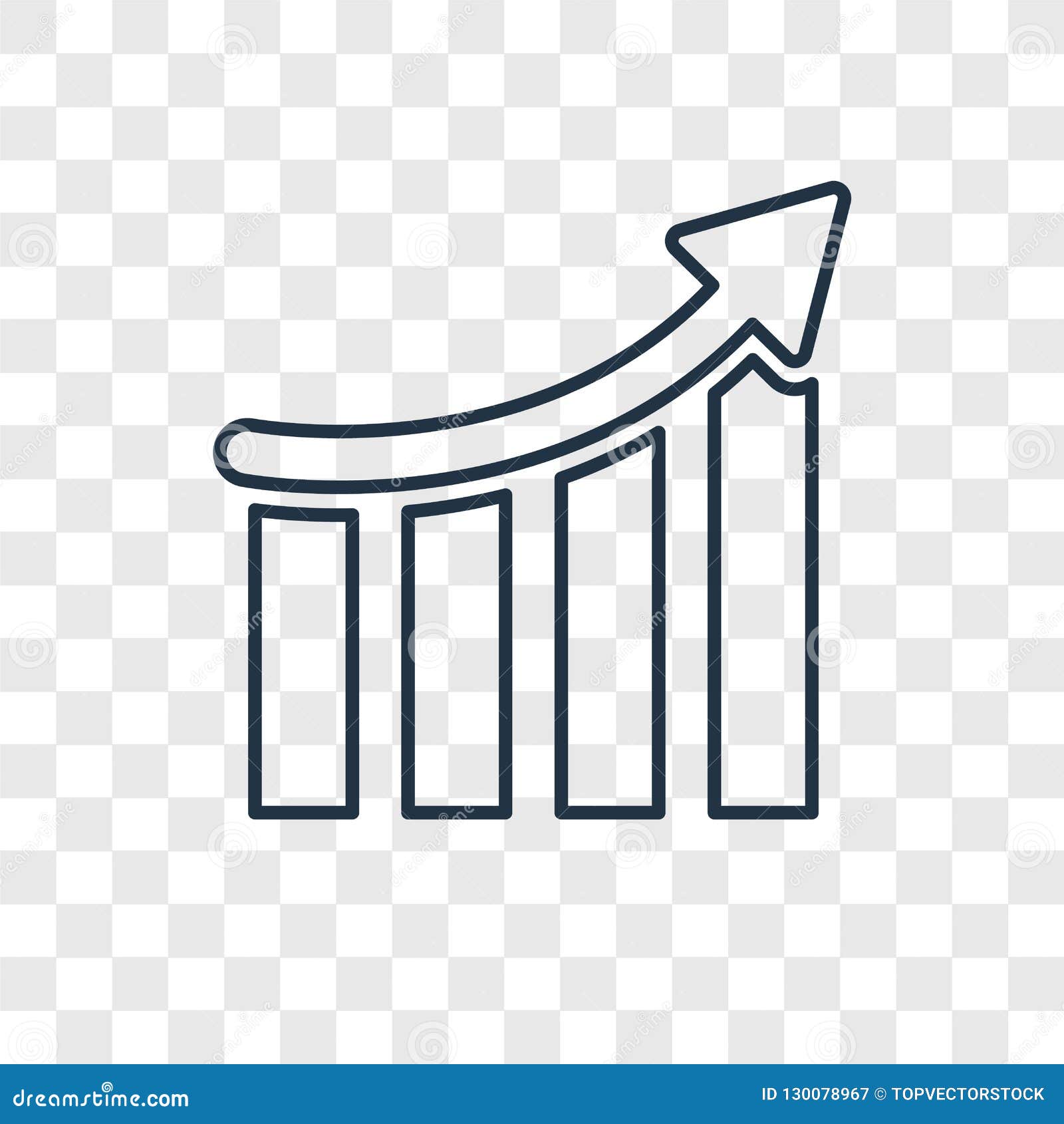 Statistics Concept Vector Linear Icon Isolated on Transparent Ba Stock ...