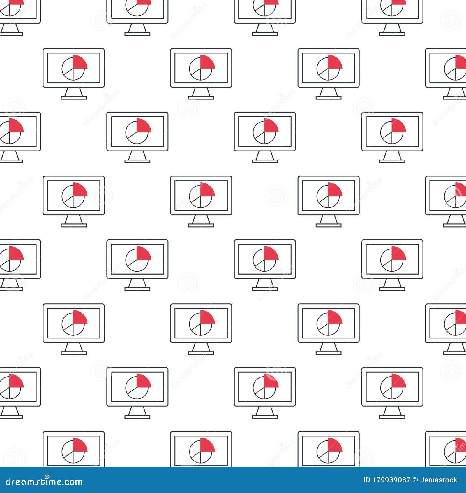 statistics pies infographics in desktops monitors pattern