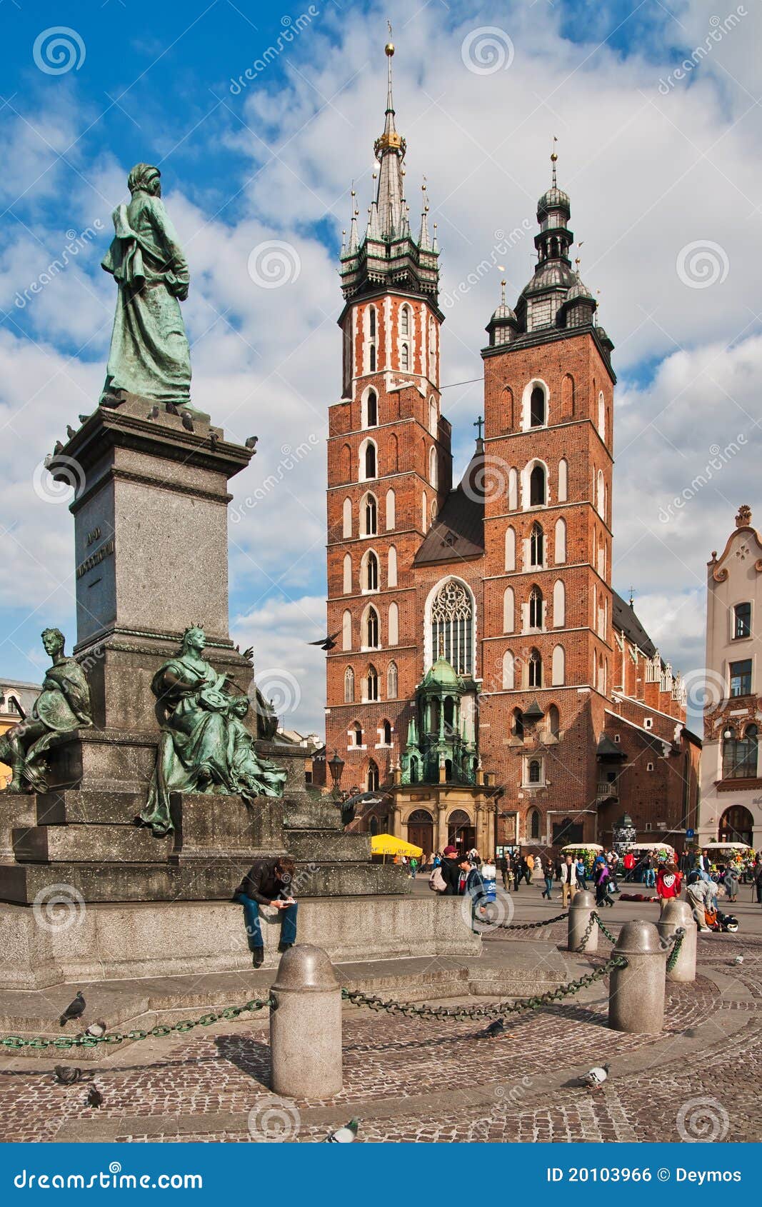 Statue Of Adam Mickiewicz In Krakow, Poland Editorial Photo Image of