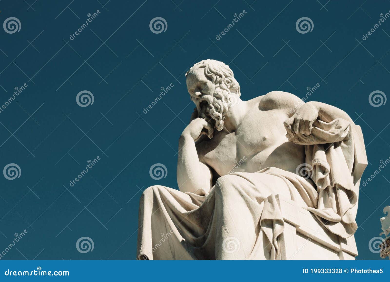 statue of the ancient greek philosopher socrates