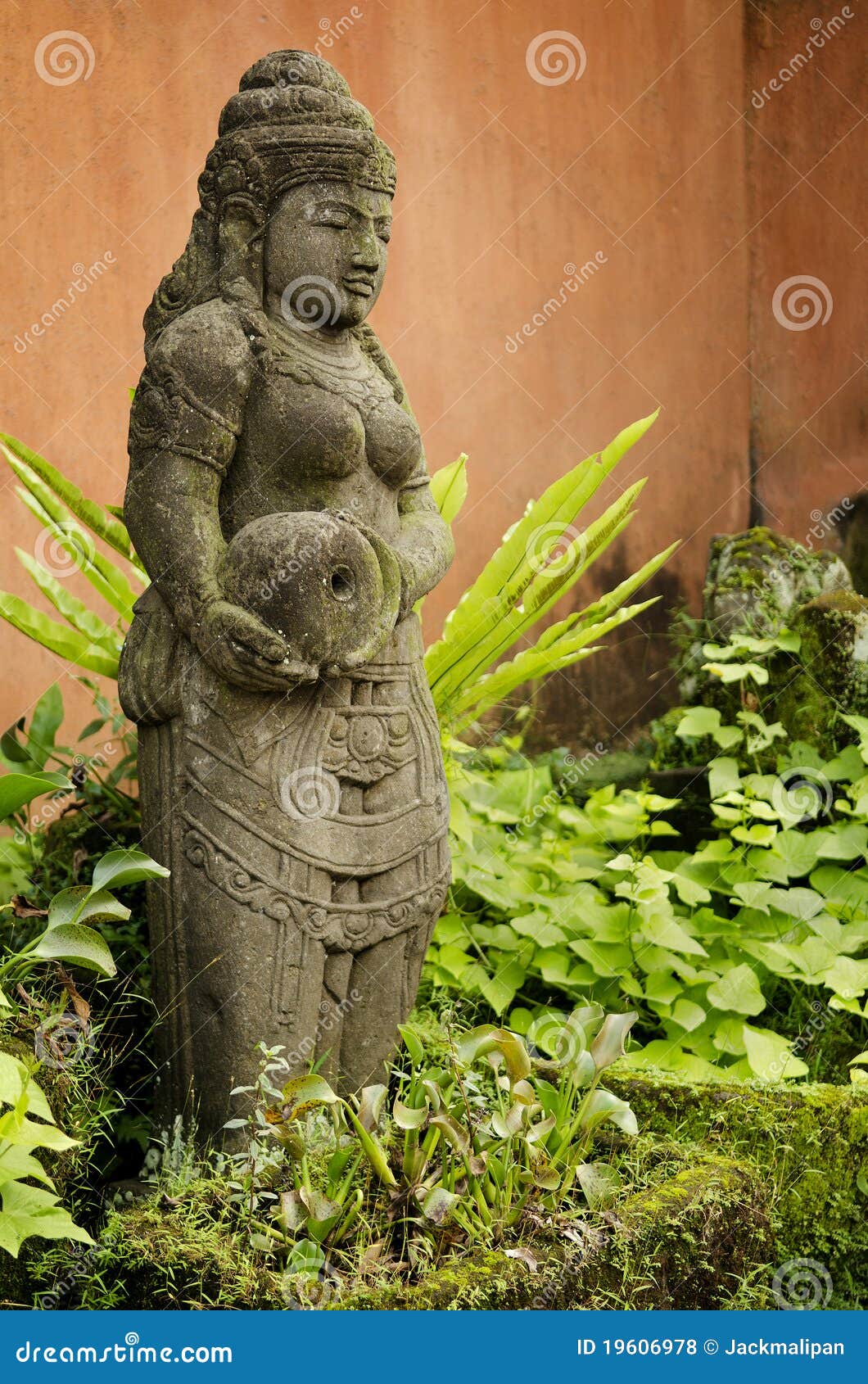 Statue in Bali Indonesia Garden Stock Photo - Image of decoration ...