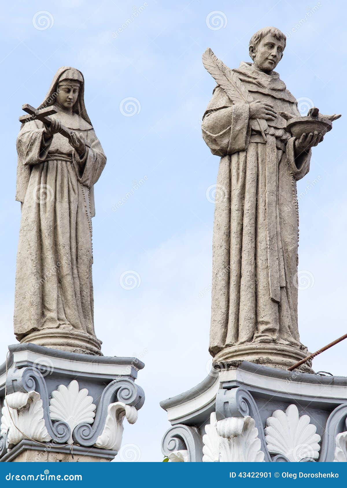 statue in basilica del santo nino. cebu, philippines.