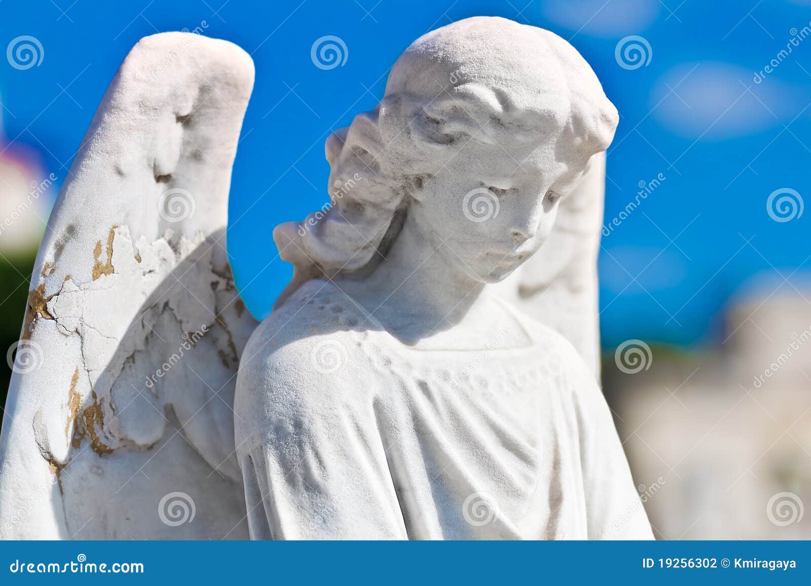 Statue Of A Beautiful Female Angel Stock Photo Image of granite