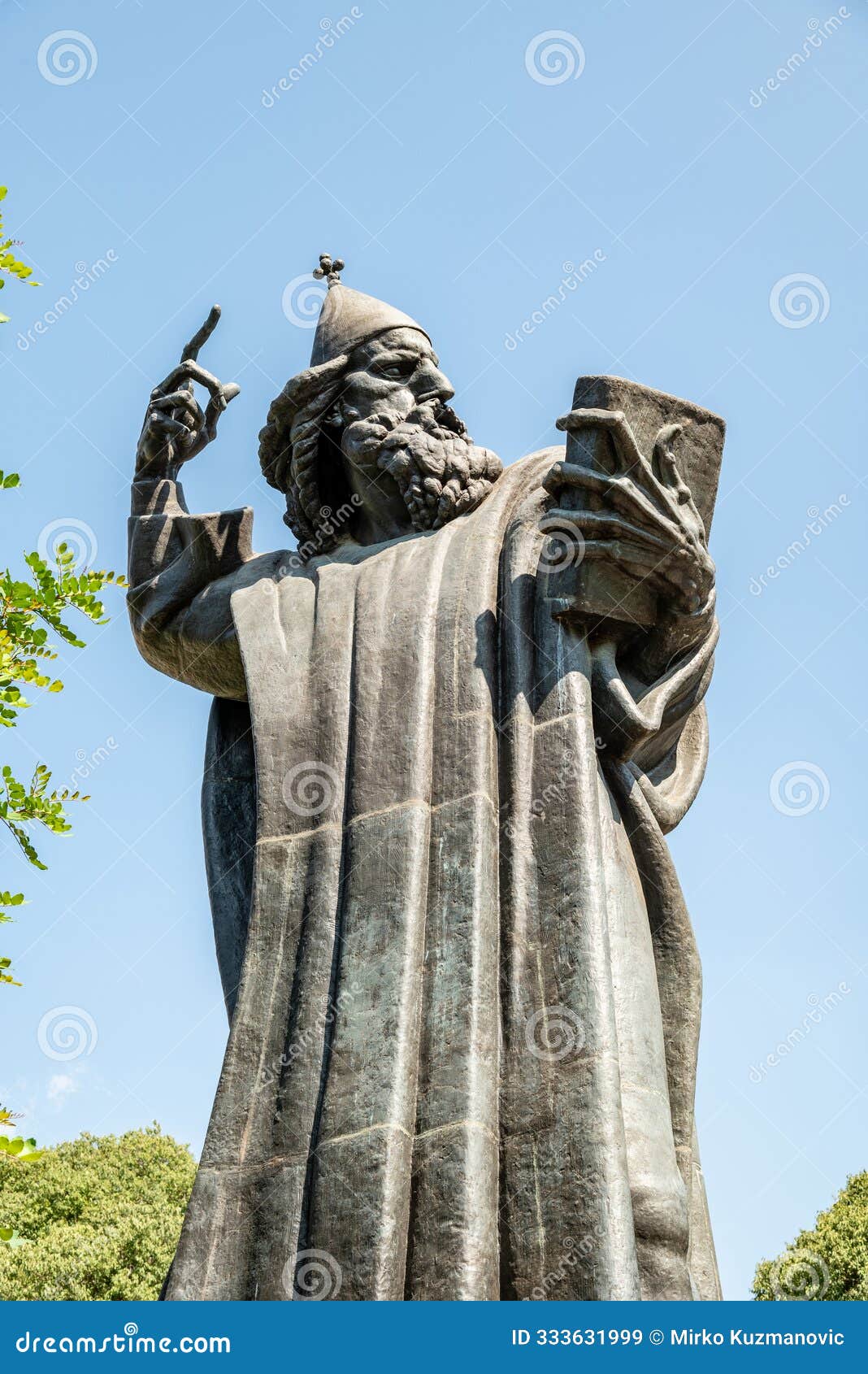 statue of bishop grgur ninski (gregory of nin), work of sculptor ivan mestrovic in the giardin park in split, croatia