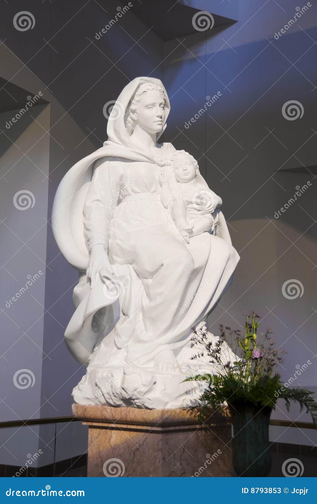 Statue on the Blessed Mother Stock Image Image of figure, faith 8793853