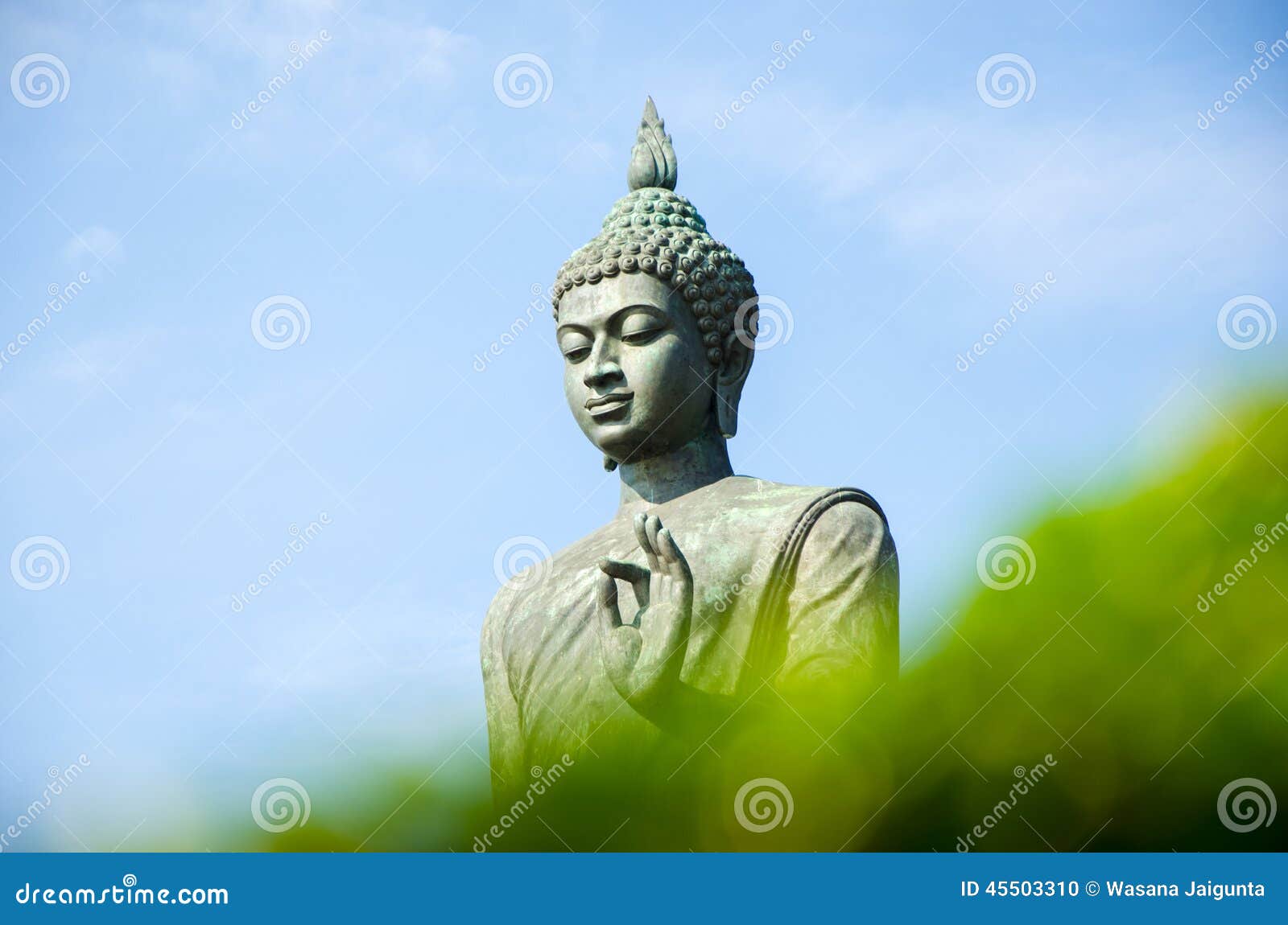 Statue of Buddha at peace stock photo. Image of sculpture - 45503310