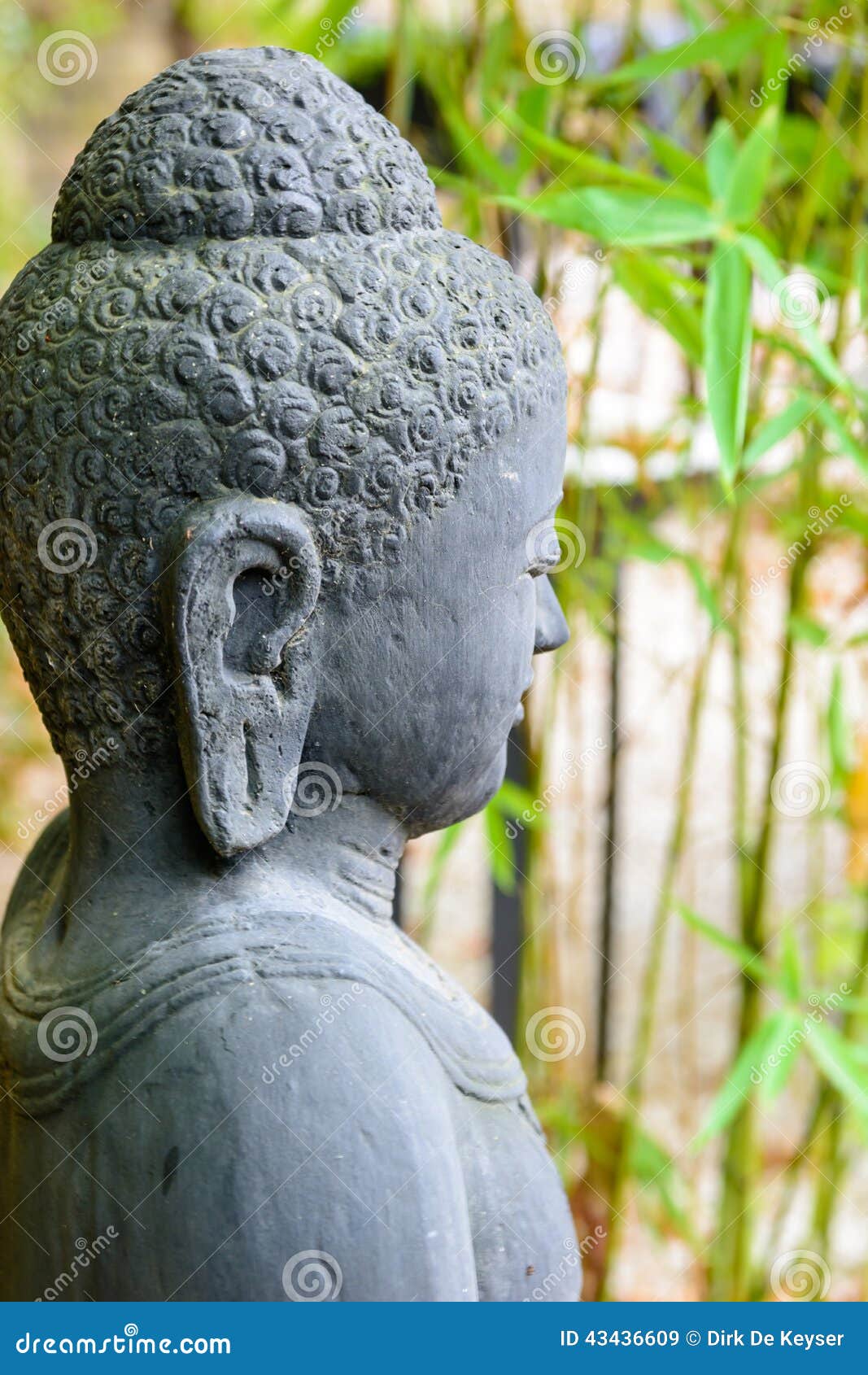 Statue of Buddha in Zen Garden Stock Image Image of green, meditation