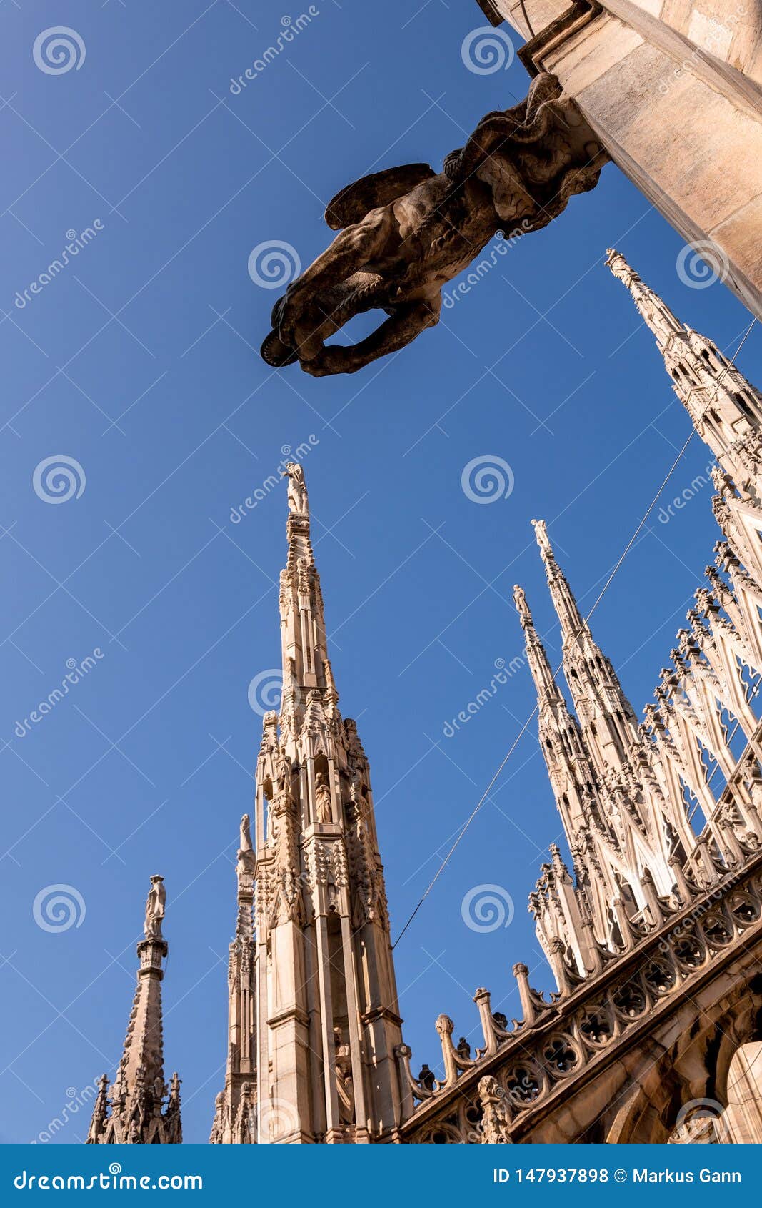 Statue at Cathedral Milan Italy Stock Photo Image of background