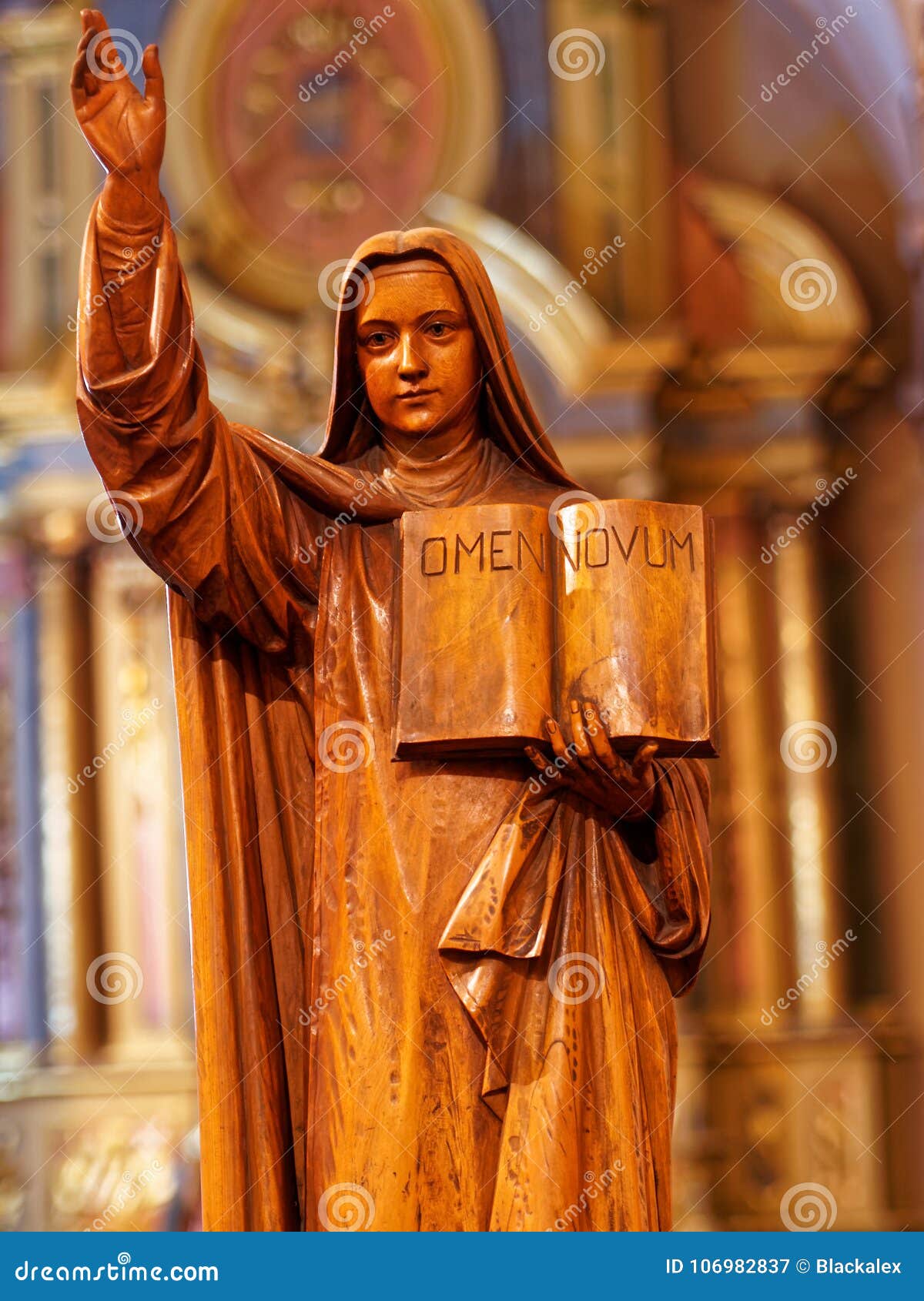 Statue of Catholic Nun Inside Church Stock Image Image of inside