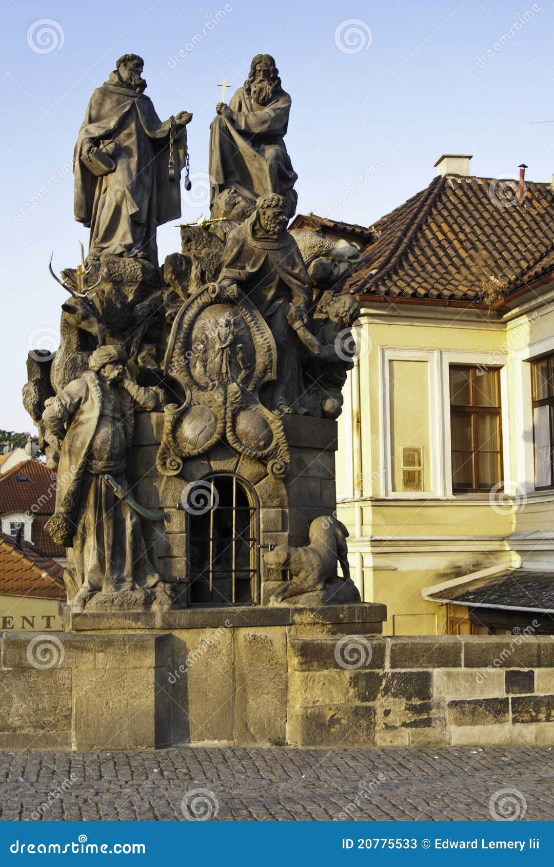 Statue on Charles Bridge, Prague Stock Image Image of early, czech