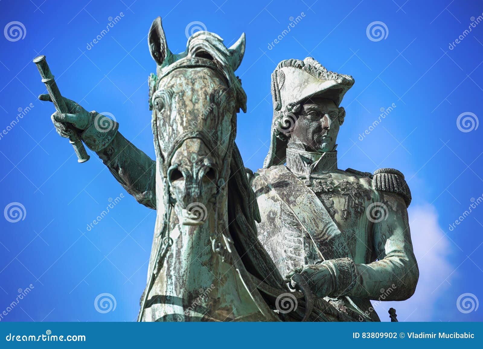 statue of charles xiv john former king of sweden in stockholm, s