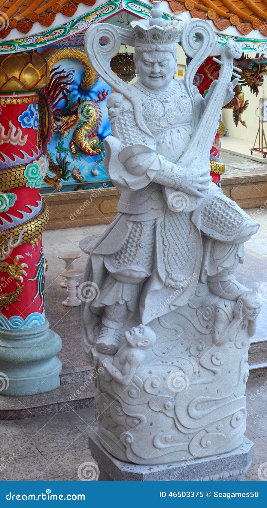 Chinese Deity Sculpture RoyaltyFree Stock Photography CartoonDealer