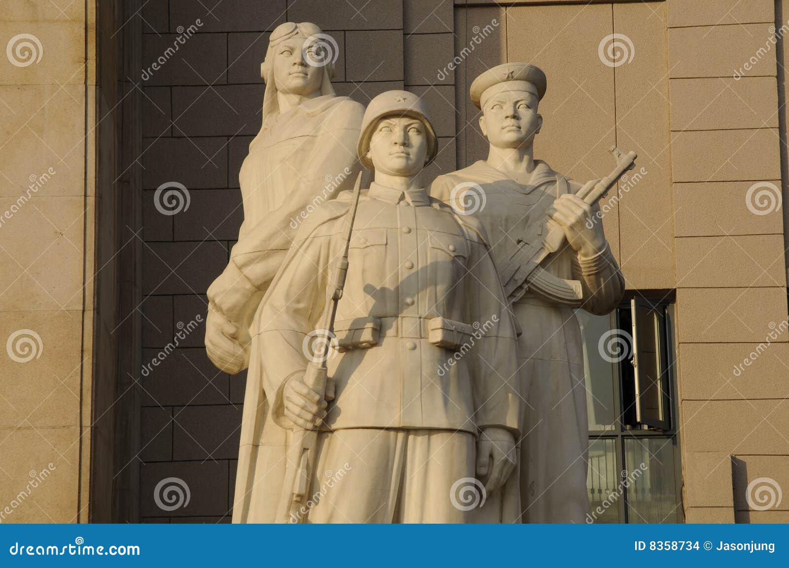 Statue of chinese soldier stock photo. Image of sculpture 8358734