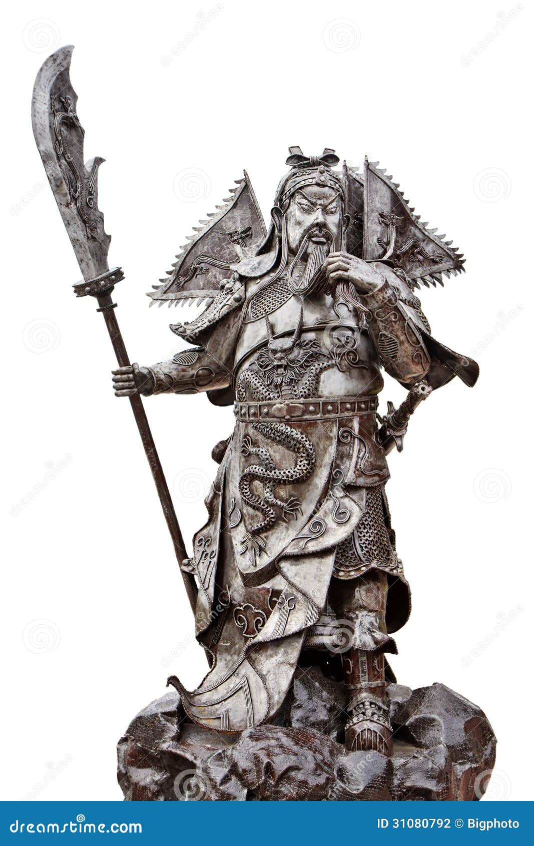 Statue of Chinese warrior stock photo. Image of tourism 31080792