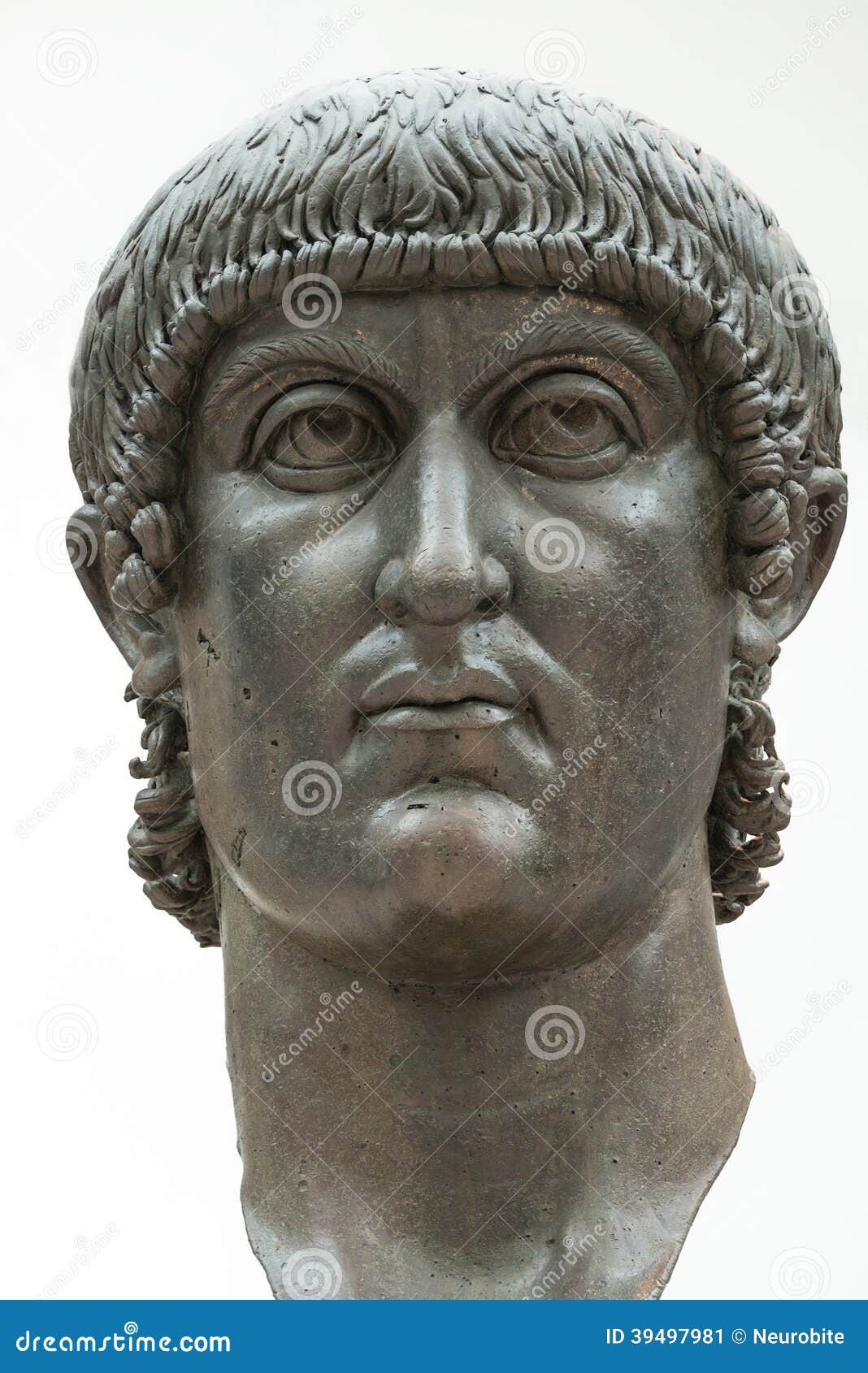 Statue of Colossus of Constantine the Great in Rome, Italy Stock Image