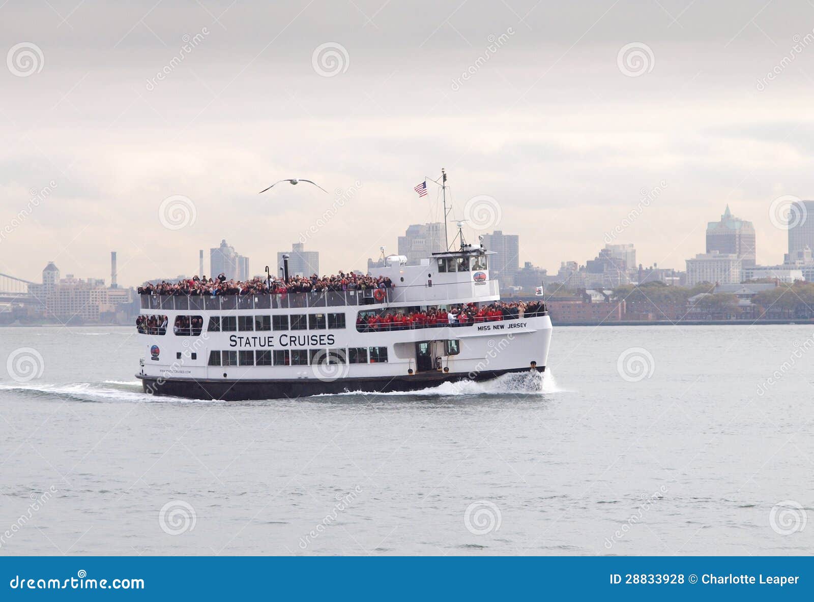 Statue Cruises Ferry, New York Harbour Editorial Stock Photo Image of