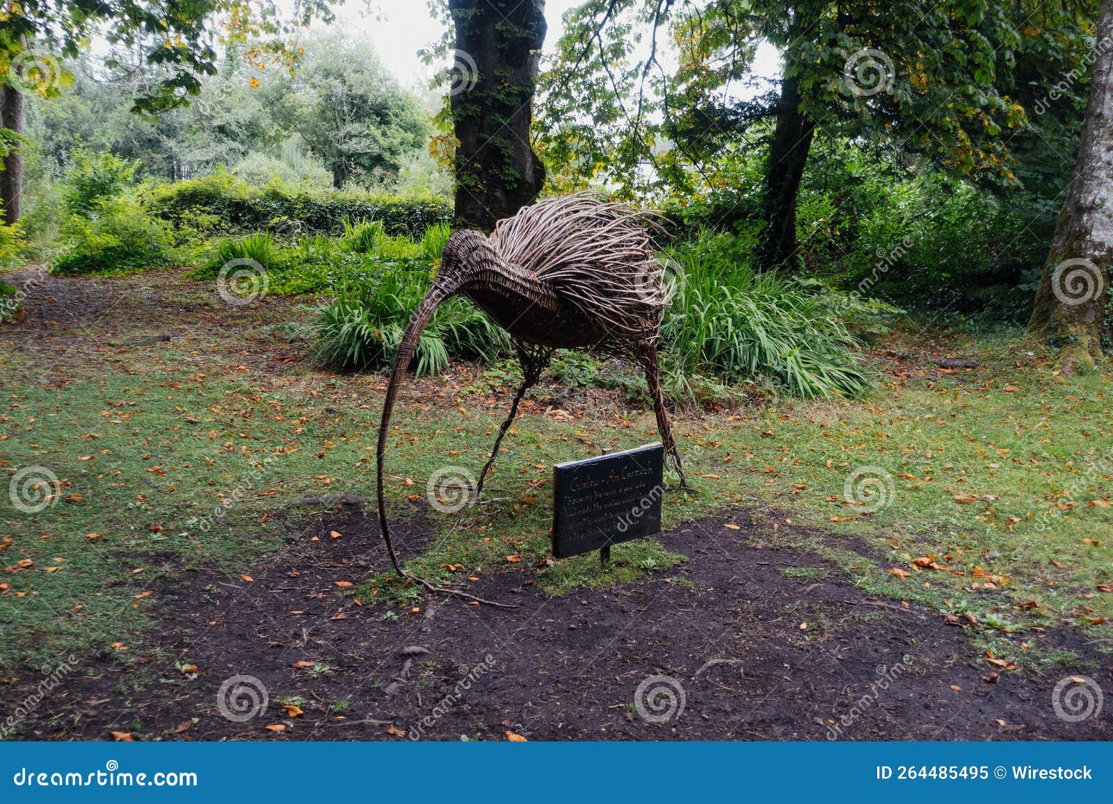 Statue of a Curlew Bird at Cong Abbey in Ireland. Editorial Image