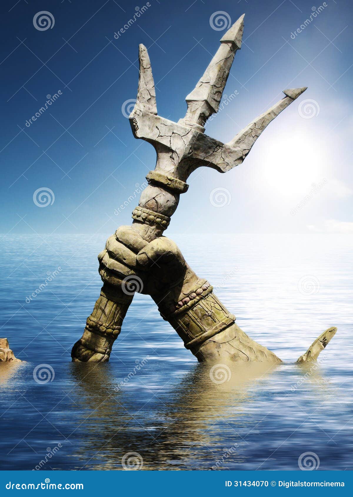 photo stock statue de bras de neptune ou de poseidon image