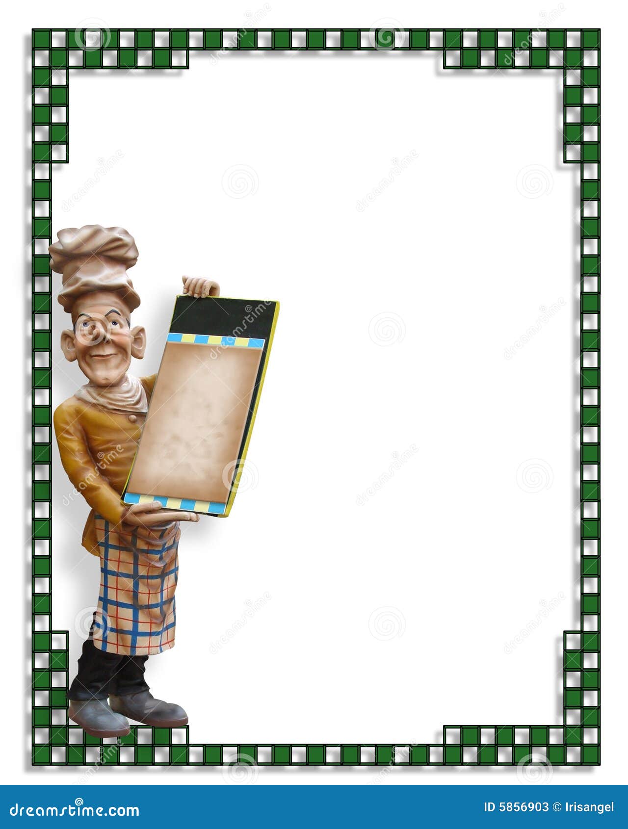 Statue De Chef Avec La Carte Blanc Illustration Stock Illustration du