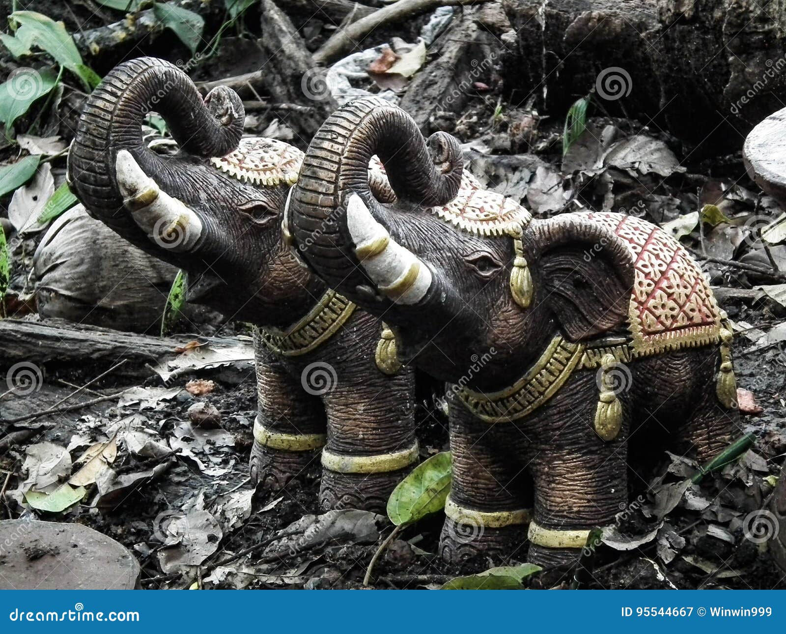 Statue Design Art of Elephants Lifestyle Stock Image Image of design