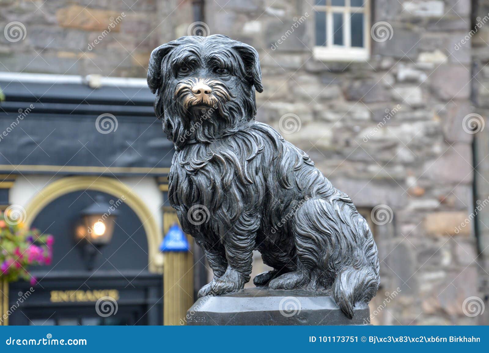 Statue of the Dog Greyfriars Bobby in Edinburgh Editorial Photo Image
