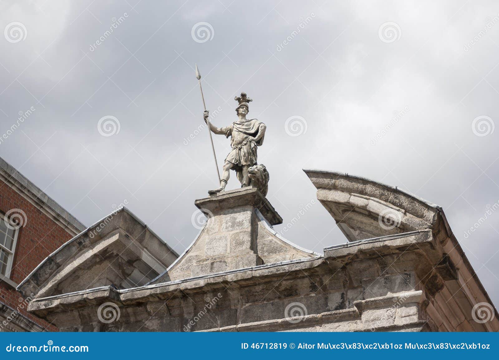 Statue at Dublin Castle stock image. Image of sculpture 46712819