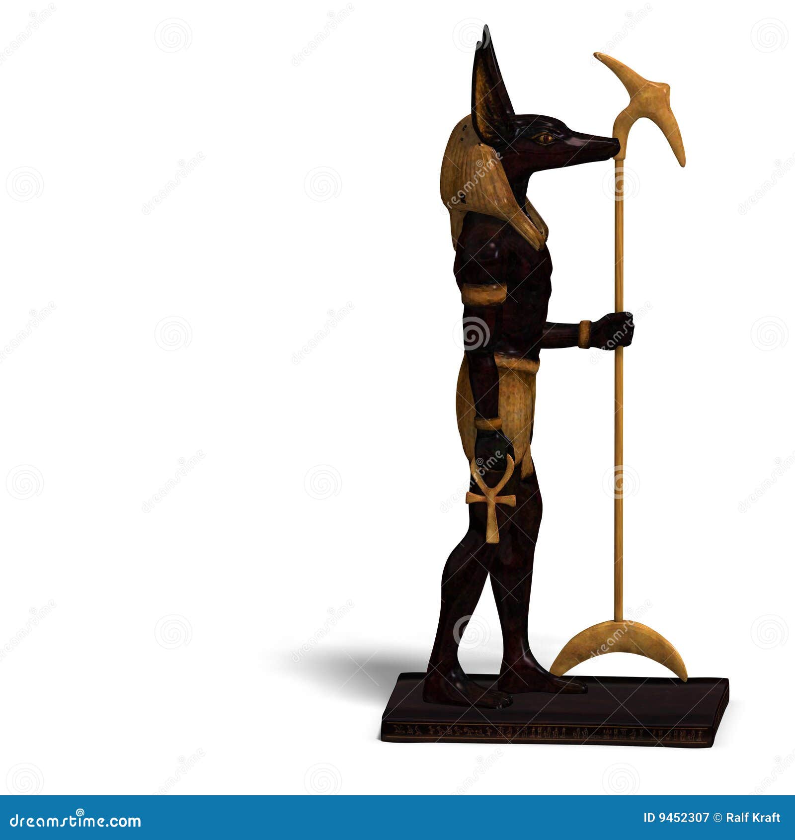 Statue Of Egyptian God Anubis Stock Illustration Illustration Of Pyramids Object