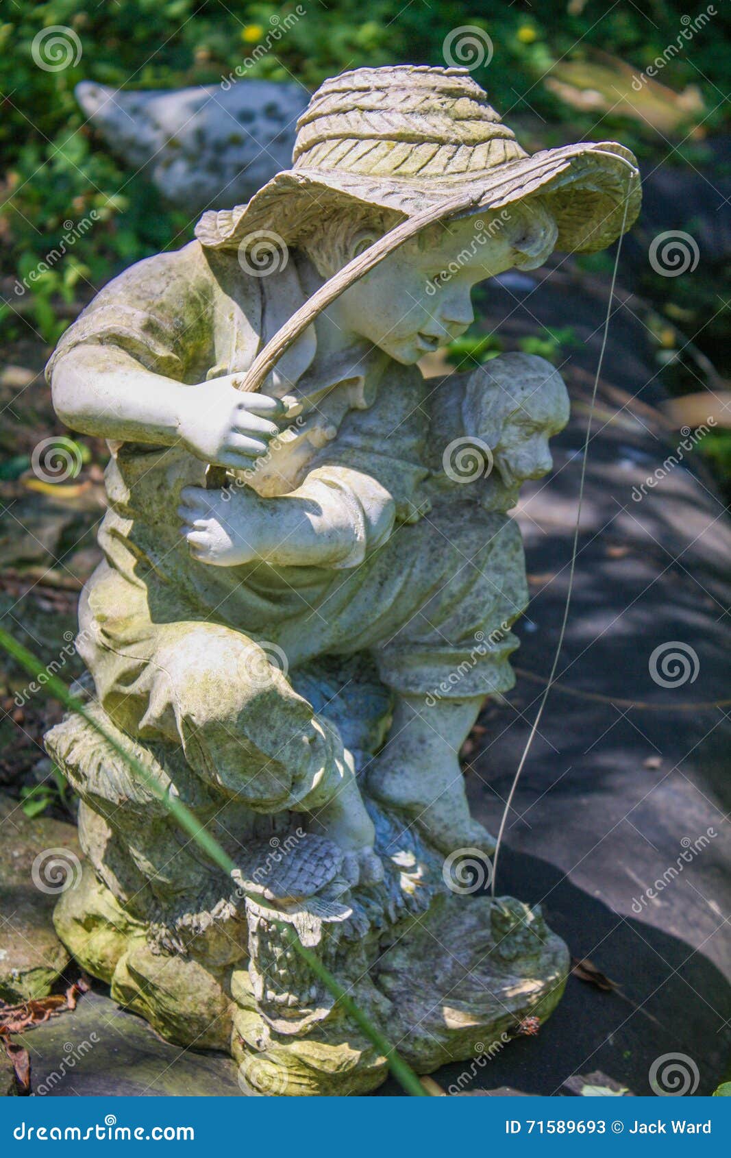 Statue Fishing stock image. Image of china, detail, history 71589693