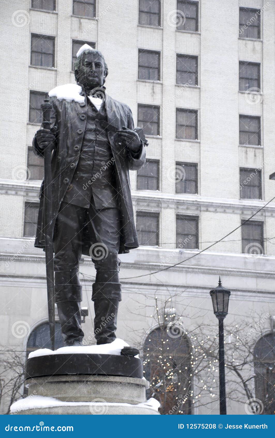 statue of founder of cleveland