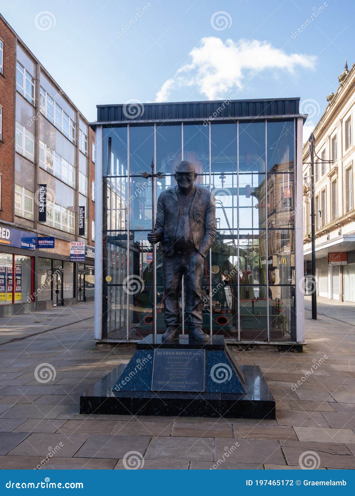 Statue of Fred Dibnah Bolton Town Centre Lancashire July 2020 Editorial ...