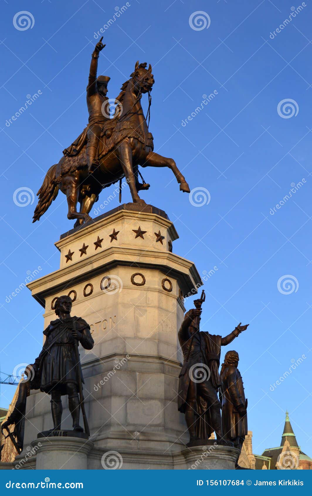 A Statue of Washington in Richmond, Virginia Editorial Stock