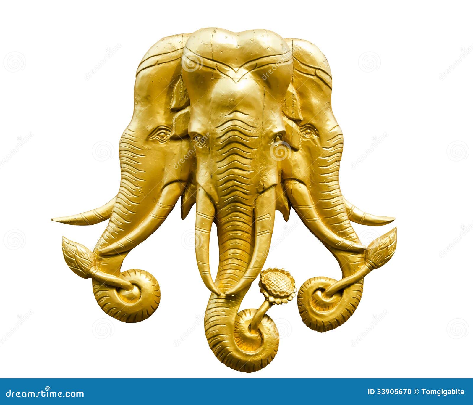 Gold Elephant With Stones Handmade Royalty-Free Stock Photography ...