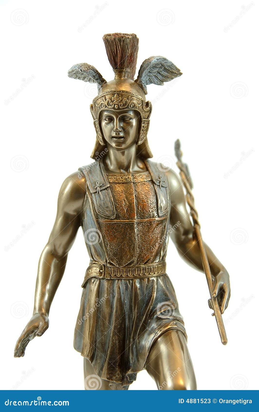 Statue of Hermes (Mercury) stock image. Image of green 4881523