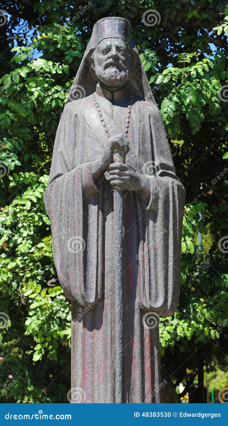 Statue Im Garten Athen, Griechenland Stockfoto Bild