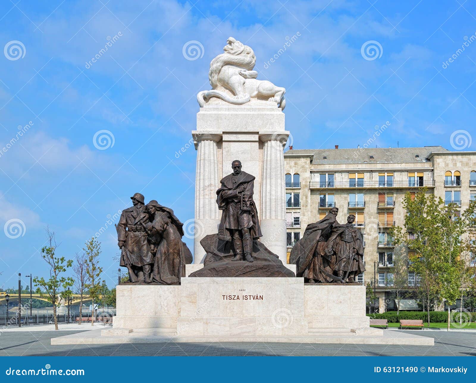 Statue Of Istvan  Tisza  In Budapest Hungary Editorial 