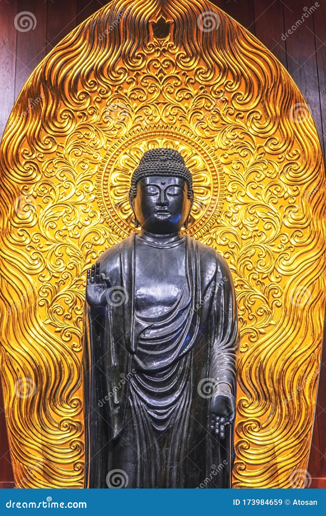 Statue in the the Jade Buddha Temple Shanghai, China Stock Image
