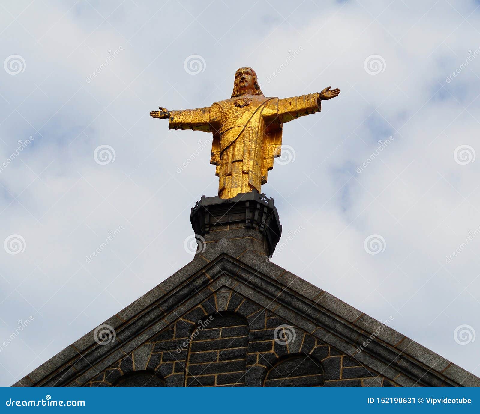 Statue of Jesus Christ on the Church Stock Image Image of isolated