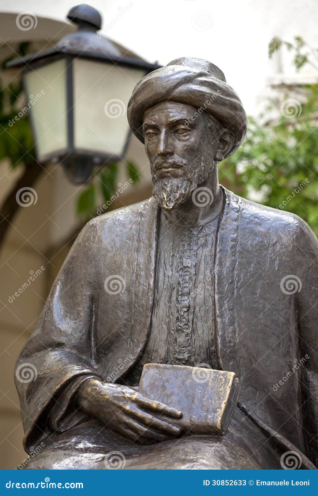 statue of the jewish scholar moses maimonides, rabbi mosheh ben maimon, cordoba, andalusia