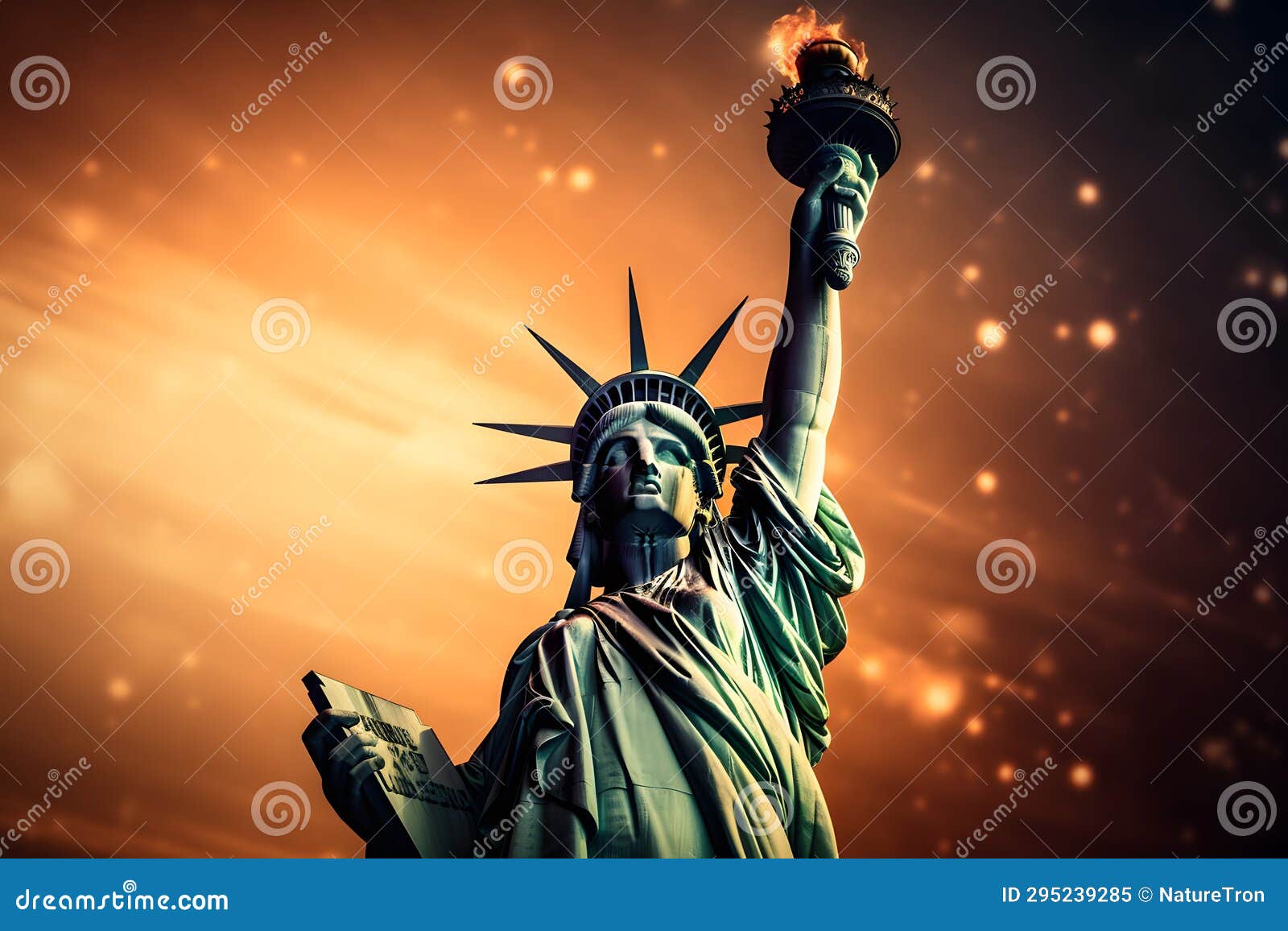 Statue of Liberty Statue of Liberty City Generative AI Stock