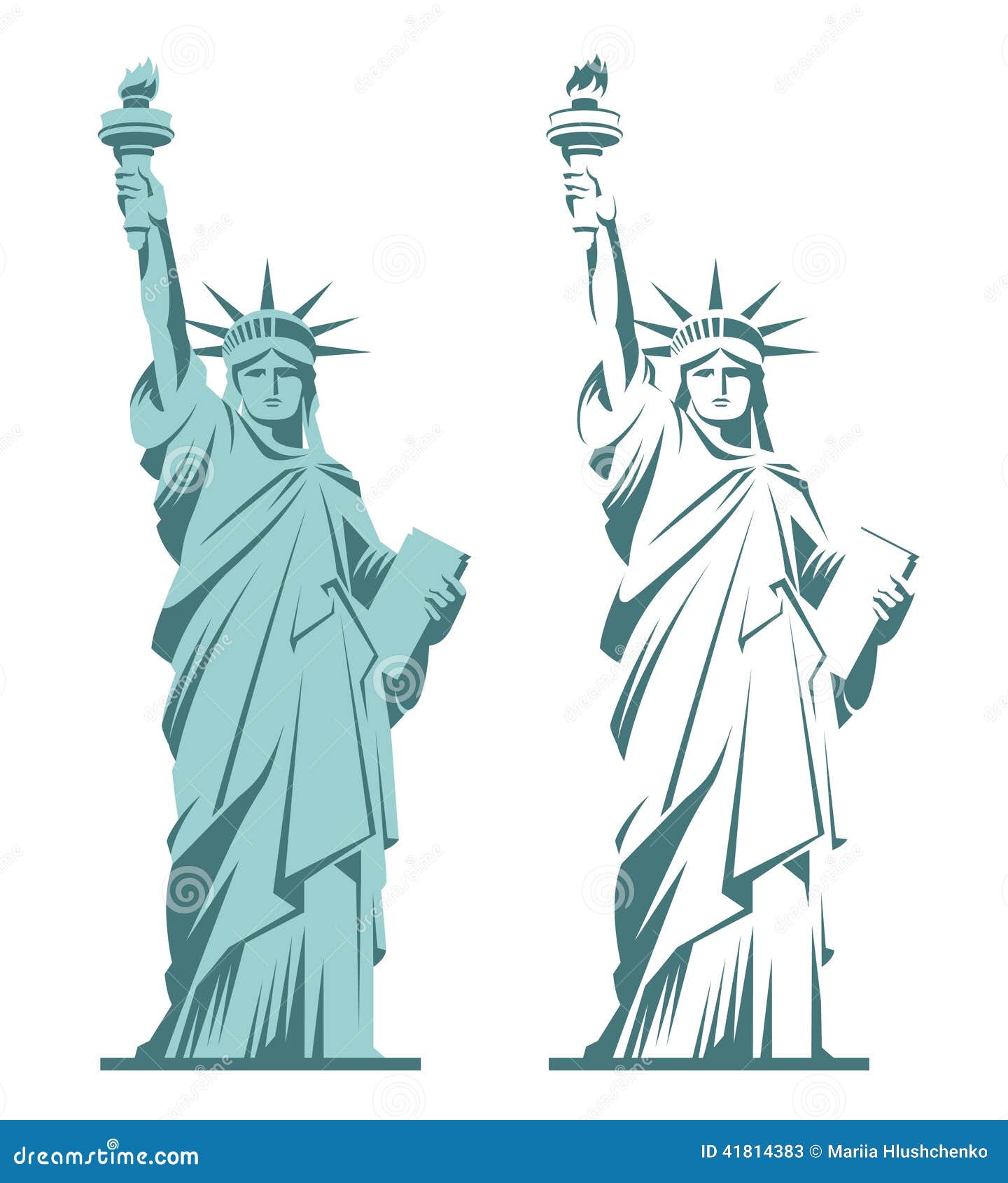 Statue of Liberty stock vector. Illustration of liberty - 41814383