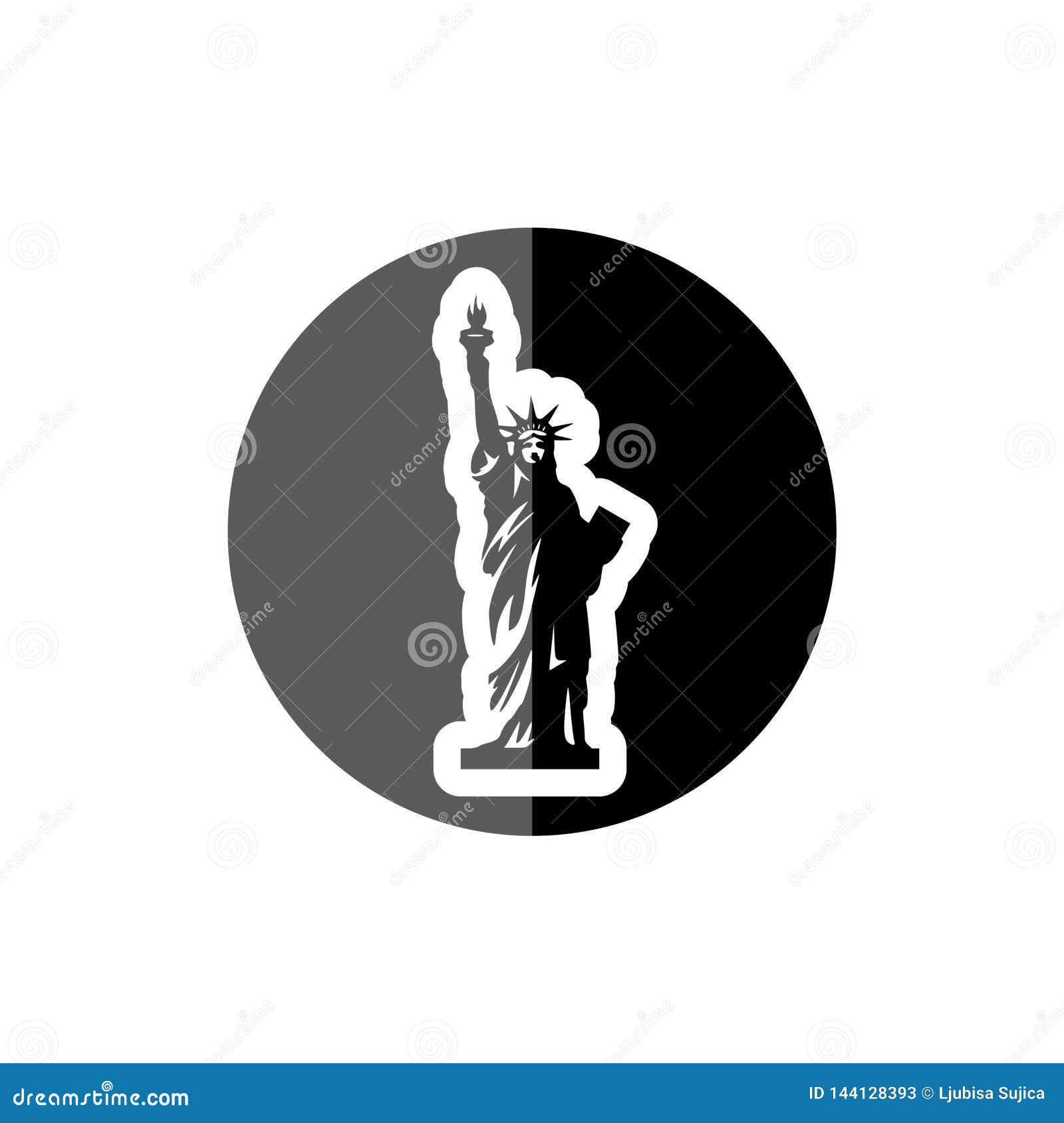 Statue of Liberty Icon, Sign or Logo Stock Vector - Illustration of ...