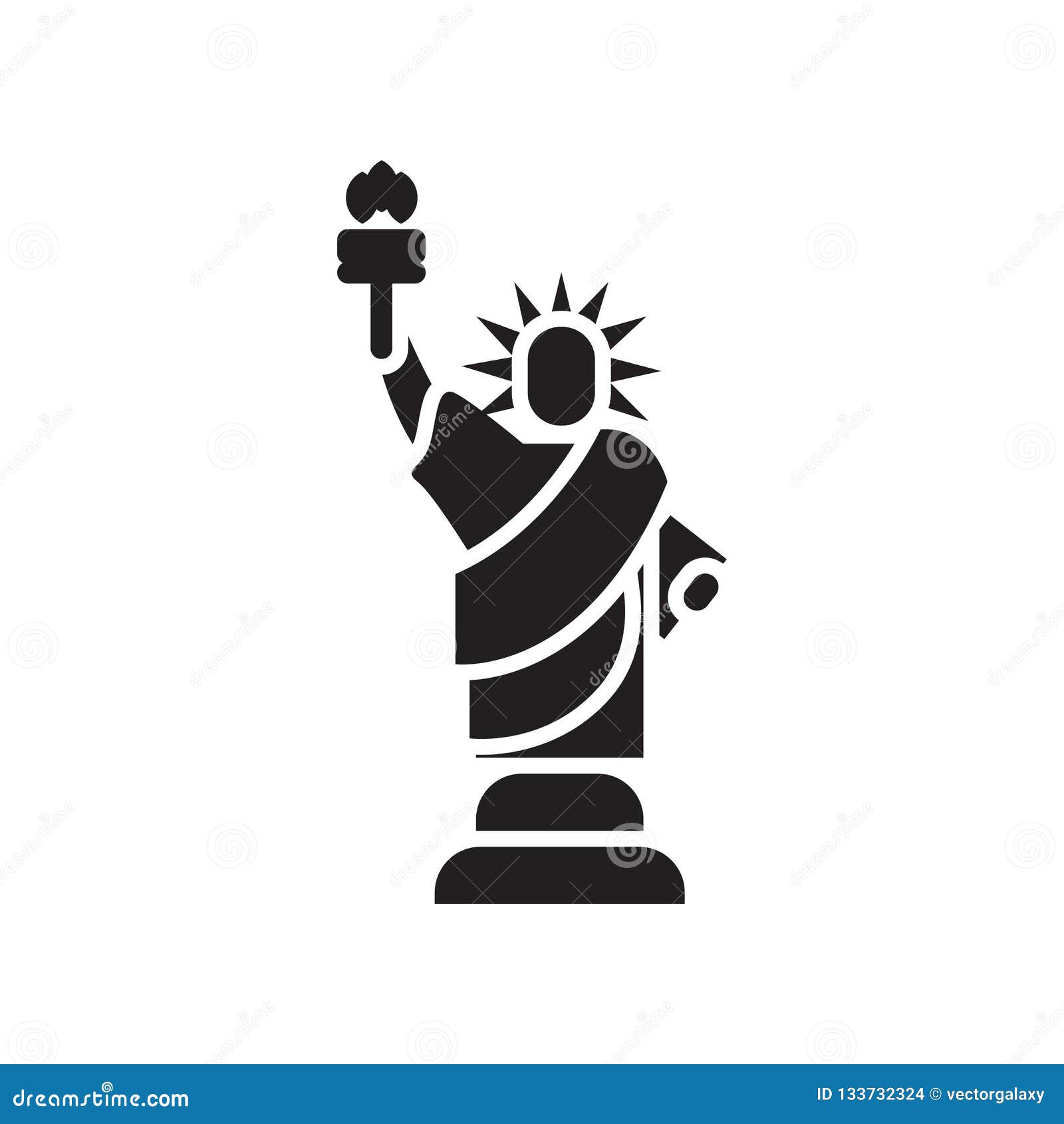 Statue of Liberty Icon Vector Sign and Symbol Isolated on White Stock ...