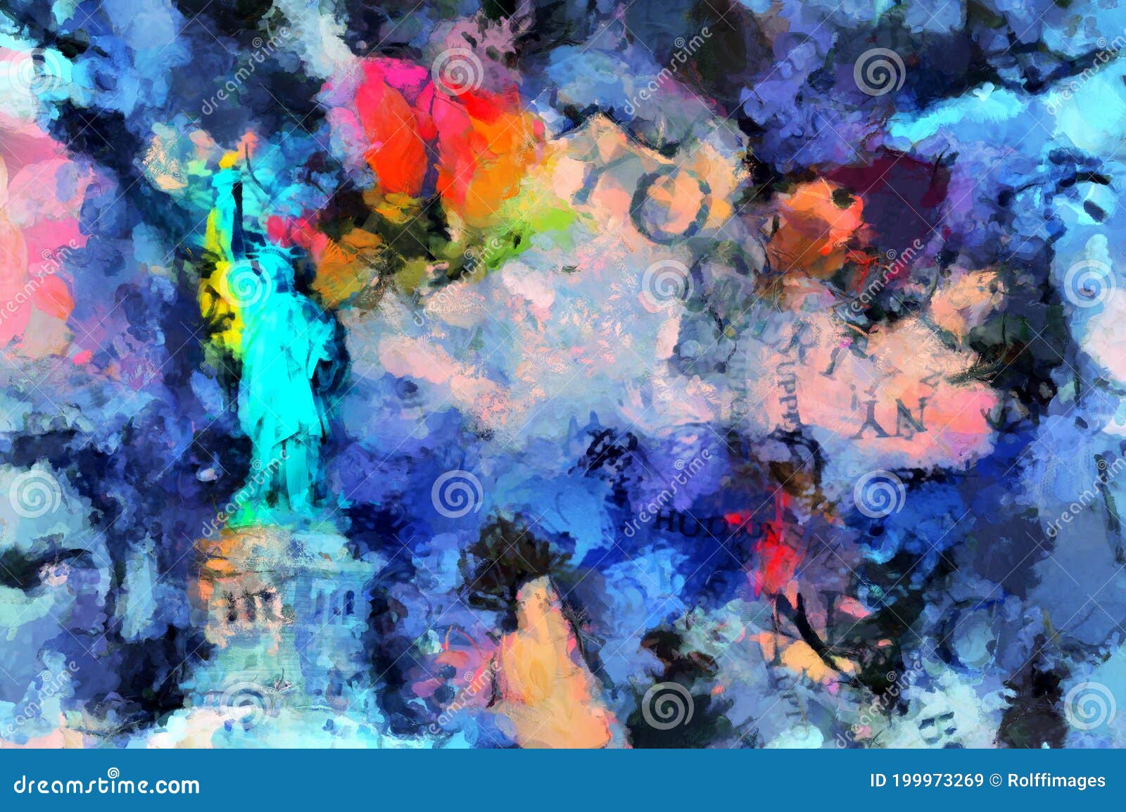 Statue of Liberty stock illustration. Illustration of financial 199973269