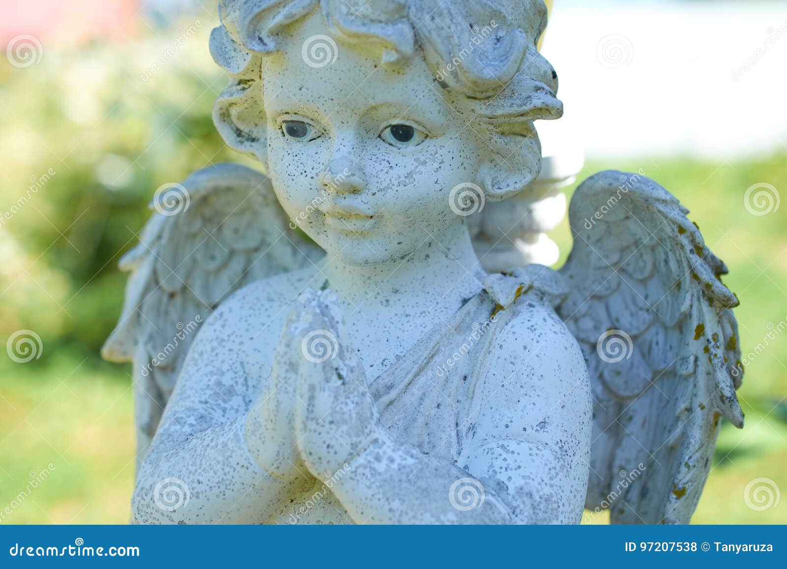 Statue Little Angel Closeup Stock Photo Image of figure, saint 97207538
