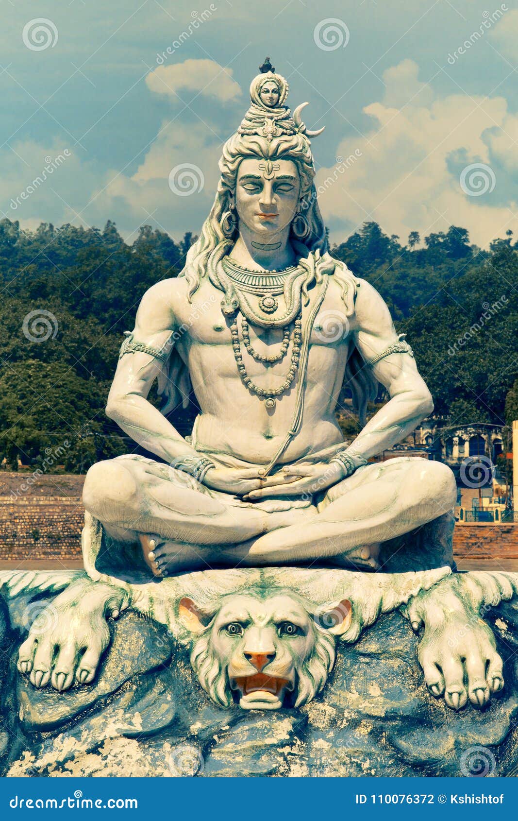 Statue of Lord Shiva in Rishikesh Editorial Photography - Image of ...
