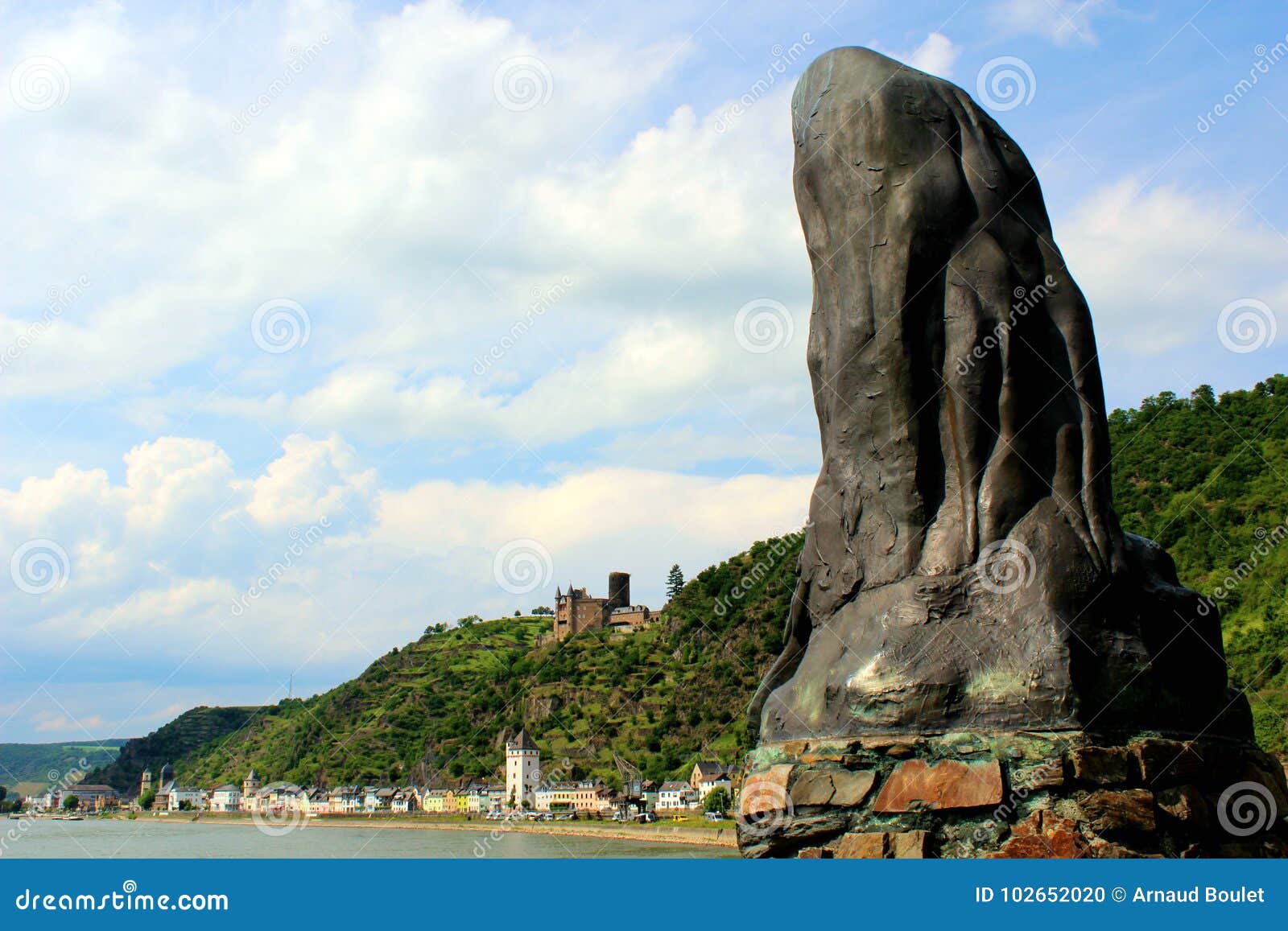 Statue of lorelei stock photo. Image of germany, rock - 102652020
