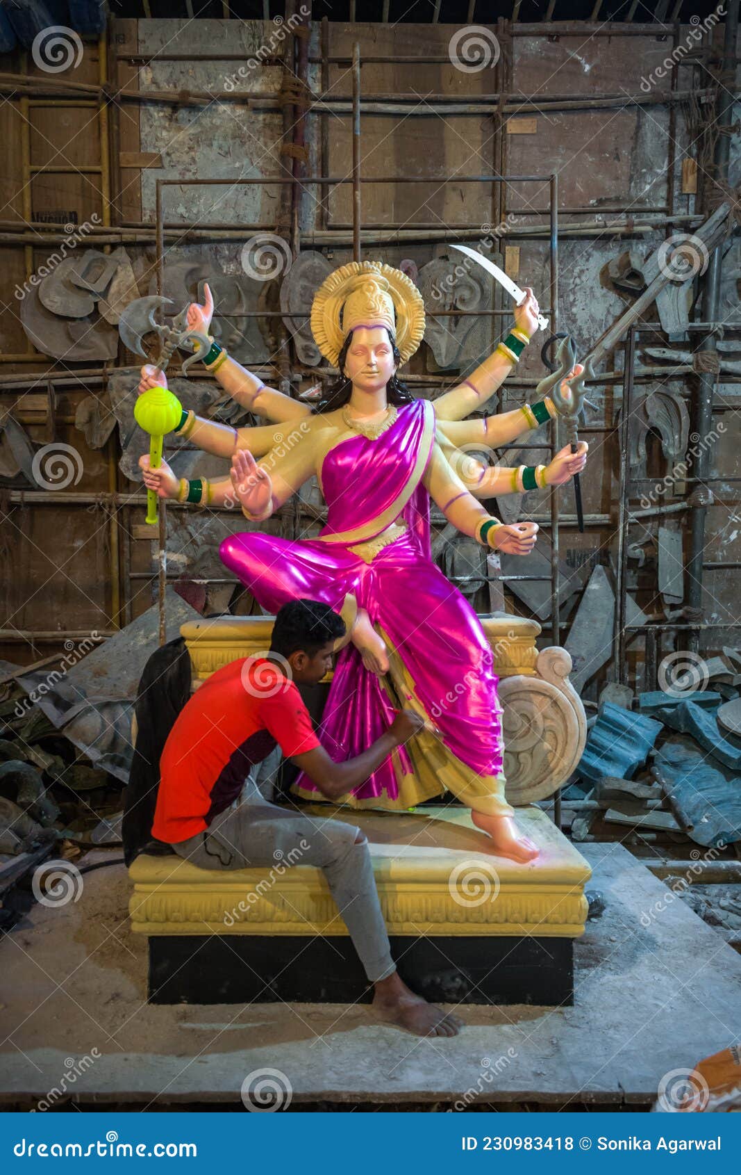A Statue of Maa Durga Being Painted Editorial Stock Photo - Image of clothing, india: 230983418 A Statue of Maa Durga Being Painted Editorial Stock Photo - Image of clothing, india: 230983418