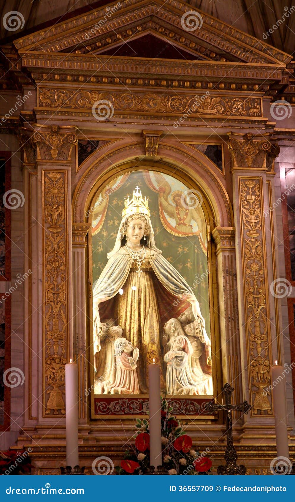 statue of the madonna in the church of the shrine monte berico i