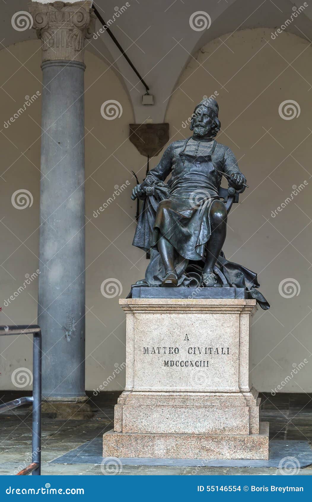 statue of a matteo civitali, lucca, italy
